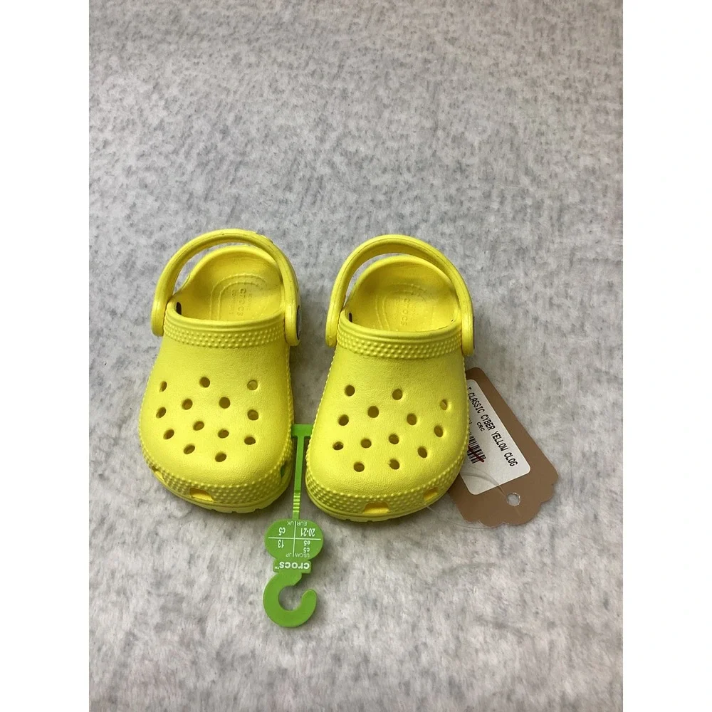 Crocs Classic Cyber Yellow Clog Toddler Size C5 206990-771 NEW